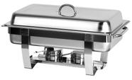 Rechaud 2 cubas aço inox retangular