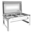 Rechaud 2 Cubas GN 1/2 8,4L Banho Maria Tramontina em Aço Inox