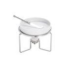 Rechaud Aço Inox p/Queijo Brie c/Faca 17,5x13,5cm Wolff