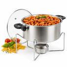 Rechaud buffet completo 5l panela antiaderente aluminio tampa vidro fogareiro suporte festas eventos Rechaud buffet completo 5l panela antiaderente aluminio tampa vidro fogareiro suporte festas eventos