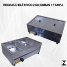 Rechaud elétrico de mesa banho maria 2 cubas 10 kg