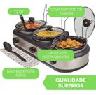 Rechaud Elétrico Members Ly325 Triplo Buffet Slow Cooker 3 P Labravia
