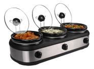 Rechaud Eletrico Triplo Buffet 3 Panelas Inox 127v - Cooker 127v