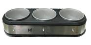 Rechaud Elétrico Triplo Buffet sem Cuba Sem Botão Inox