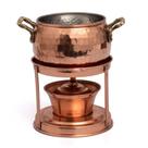 Rechaud Fogareiro Cobre Fondue Queijo Chocolate Mini 500Ml
