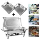 Rechaud Inox Buffet 1 Cuba 9 L e 2 Cuba 1/2 65mm Gourmet Mix