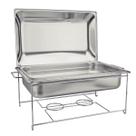 Rechaud Inox Tramontina Banho Maria 9,06L de Fogareiro Cuba 1/1 Buffet Evento