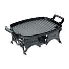 Réchaud Mil Chapa Grill Ferro Fundido com Fogareiro 30x24cm Preto Panela Mineira