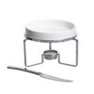 Rechaud para queijo brie em ceramica com faca inox -Fracalanza