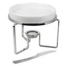 Rechaud para queijo brie em ceramica com faca inox -Fracalanza