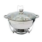 Rechaud Redondo Banho Maria Aço Inox Brinovar 5 Litros
