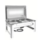 Rechaud Tramontina Aço Inox 220V, 400W e 2 cubas 1/2