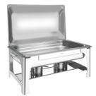 Rechaud Tramontina Aço Inox Retangular Cuba GN 1/1 9L com Fogareiro