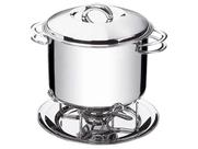 Rechaud Tramontina Solar em Aço Inox Fundo Triplo com Fogareiro e Tampa de Inox 7,8 L