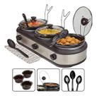 Rechaud Triplo Elétrico Buffet Aço 110v