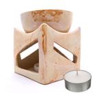 Rechô Mármore Quadrado em Cerâmica Difusor 10 cm Vela Brinde Rechô Mármore Quadrado em Cerâmica Difusor 10 cm Vela Brinde