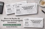 Recibo Pagamento Empregado Doméstico com 50 folhas São Domingos (SKU 9648)