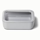 Recipiente de 1,6 L de vidro de alcaravia para armazenamento de alimentos revestido de cerâmica cinza