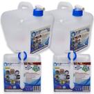 Recipiente de água WaterStorageCube sem BPA 10L, pacote com 2 unidades, transparente