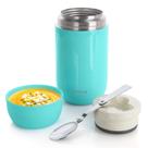 Recipiente de almoço isolado DaCool Hot Food Jar 700 ml azul ciano Recipiente de almoço isolado DaCool Hot Food Jar 700 ml azul ciano