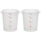 Recipiente de armazenamento de alimentos Cambro 4L (pacote com 2) sem BPA com tampas Recipiente de armazenamento de alimentos Cambro 4L (pacote com 2) sem BPA com tampas