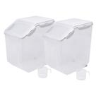 Recipiente de armazenamento de alimentos HANAMYA 15L/10 kg de arroz sem BPA Recipiente de armazenamento de alimentos HANAMYA 15L/10 kg de arroz sem BPA