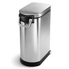 Recipiente de armazenamento de alimentos para animais de estimação simplehuman 35L em aço escovado