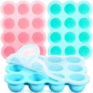 Recipiente de armazenamento de alimentos para bebês Potchen 3 Silicone 350mL x3