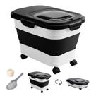 Recipiente de armazenamento de arroz DDMOMMY 9-14 kg com rodas e tampa