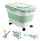 Recipiente de armazenamento de arroz DDMOMMY 9-14 kg com rodas e tampa Recipiente de armazenamento de arroz DDMOMMY 9-14 kg com rodas e tampa