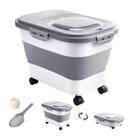 Recipiente de armazenamento de arroz DDMOMMY 9-14kg com rodas e tampa 35L