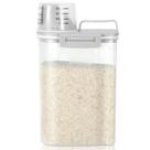 Recipiente de armazenamento de arroz TBMax 1,8 kg com copo de medição cinza