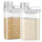 Recipiente de armazenamento de arroz TBMax, pacote com 2 copos de medição de 4 litros