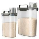 Recipiente de armazenamento de arroz Viretec 2 Pack 2,5 a 4,5 kg hermético
