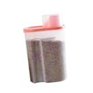 Recipiente de armazenamento de grãos selado de plástico FELTECHELECTR com tampa: grande caixa de cereais rosa para alimentos secos, aveia, arroz e muito mais, vasilha de plástico hermética para organização de cozinhas