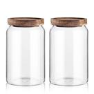 Recipiente de armazenamento de vidro Labina Airtight Food Jar 2L (pacote com 2)