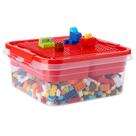 Recipiente de armazenamento OGANAZI Building Blocks com tampa de placa de base