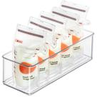 Recipiente de armazenamento para congelador de leite materno, pacote com 4 unidades Heyuzb Clear Recipiente de armazenamento para congelador de leite materno, pacote com 4 unidades Heyuzb Clear