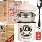 Recipiente de gordura para bacon Ayerphalo 700mL com peneira e espátula