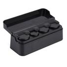 Recipiente de moedas de carro Raguso Plastic Compact Design Preto