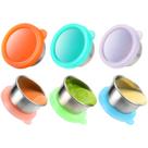 Recipiente de molho para salada de frutas 50mL x 6, aço inoxidável
