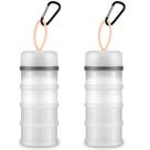 Recipiente de proteína em pó Baderke 4 empilhável 4x100ml branco