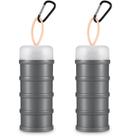 Recipiente de proteína em pó Baderke 4 empilhável 4x100ml preto