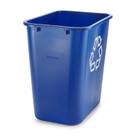 Recipiente de reciclagem STAPLES 266429 Plástico 26L azul 7 galões