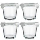 Recipiente de vidro para armazenamento de alimentos H.JSS WDJS 700ml/24oz, pacote com 4