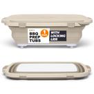 Recipiente Dobrável para Armazenamento de Alimentos Drip EZ XL para Preparação de Churrasco Cor Areia Recipiente Dobrável para Armazenamento de Alimentos Drip EZ XL para Preparação de Churrasco Cor Areia