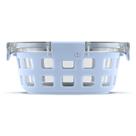 Recipiente Ello Duraglass 1L para Preparo de Refeições - Com Tampa de Silicone Azul