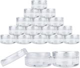 Recipiente: Frascos redondos transparentes de acrílico PANA 50, 5 ml, sem BPA
