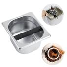 Recipiente Knock Box Holder em aço inoxidável para cafeteira