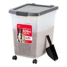 Recipiente para armazenar ração de pet IRIS USA 22,6 kg com rodinhas